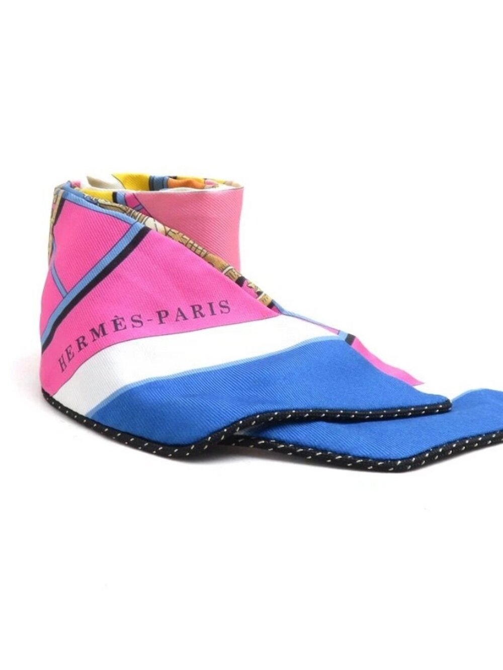 HERMES Twilly Ribbon Scarf Multicolor Silk